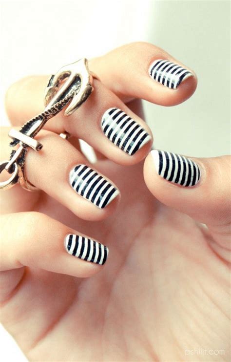 55 Stripe Nail Art Ideas Nenuno Creative