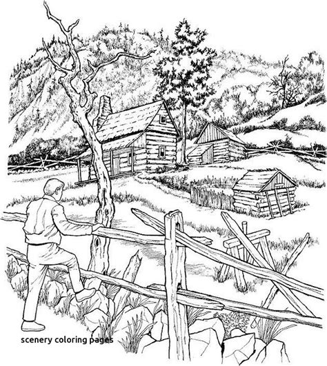 Mountain Landscape Coloring Pages at GetColorings.com | Free printable colorings pages to print ...