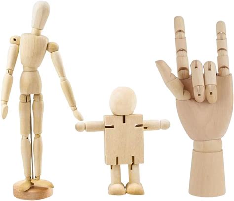 Amazon De St Ck Bewegliche Modellpuppe Holz Figuren Diy