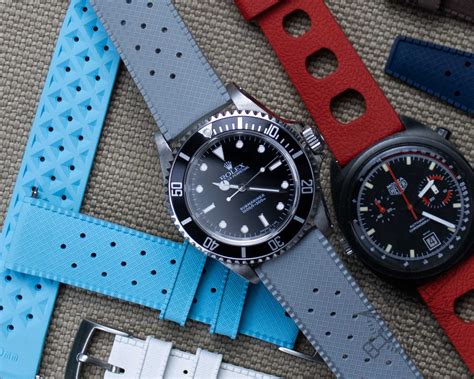 Gray Tropic Rubber Watch Strap On A Rolex Submariner Cns Watch Bands