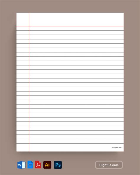 Free Printable Notebook Paper Wide Ruled Download Free Printable