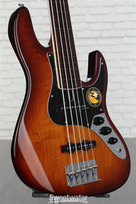 Sire Marcus Miller V5 24 Fretless 5 String Bass Guitar Tobacco Sunburst Sweetwater