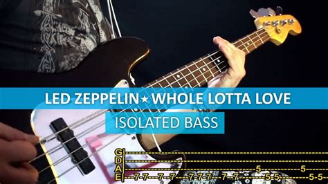 Isolated Bass Led Zeppelin Whole Lotta Love Bass Cover Playalong