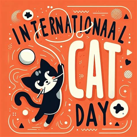 Happy International Cat Day Th August Adopt Me Greeting Or Invitation