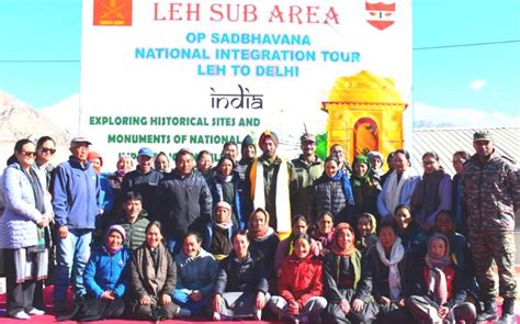 Goc Leh Sub Area Flags In 35 Member ‘national Integration Tour The