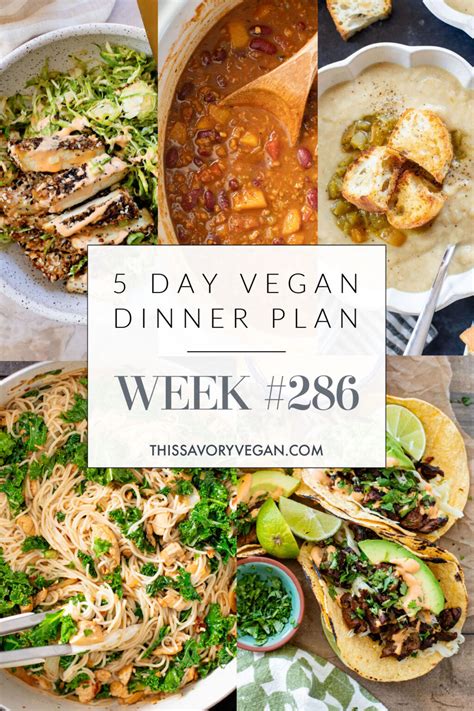 Weekly Vegan Dinner Plan 286 This Savory Vegan