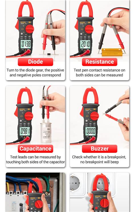 Aneng St181 Digital Clamp Meter Dcac Current 4000 Counts Multimeter