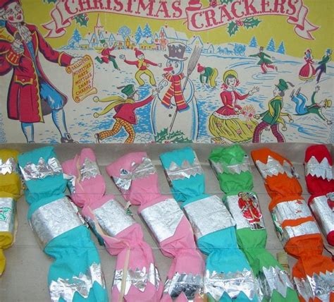 Vintage Crepe Paper Christmas Crackers Christmas Crackers Crepe