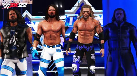 Wwe 2k22 Edge And Aj Styles Wrestlemania 38 Attire And Entrances Youtube