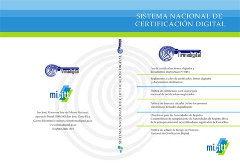 Sistema Nacional De Certificaci N Digital