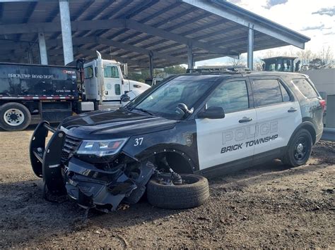 Brick Police Officer Escapes Injury As Car Fails To Move Over Brick