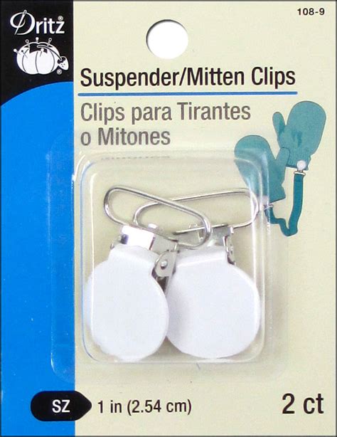 Dritz Suspender Mitten Clips White Package Of 2 Pacifier Clip Etsy