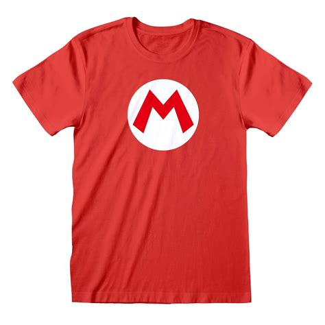 Super Mario Bros: Mario Badge T-Shirt - Merchoid