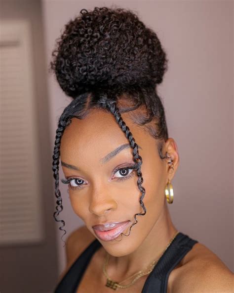 30 Statement Braided Bun Hairstyles For Black Hair High Bun