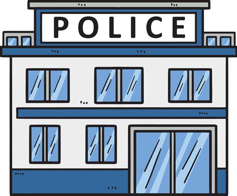 police station dessin animé coloré clipart 23058848 Art vectoriel chez