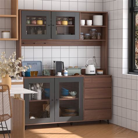 Didugo Modern Kitchen Pantry Storage Cabinet Large Wooden Sideboard