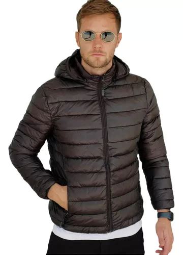 Campera Hombre Importada Inflable Capucha Desmontable Piel Env O Gratis