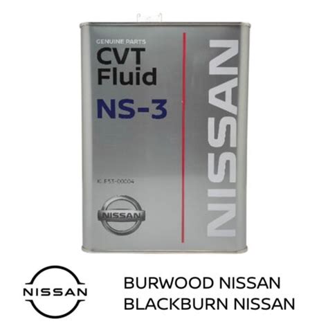 GENUINE NISSAN CVT NS 3 TRANSMISSION GEARBOX OIL FLUID 4 LITER CAN