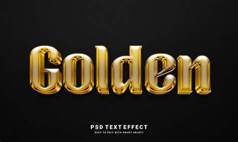 Premium PSD Golden Text Effect Text Effects Psd Text