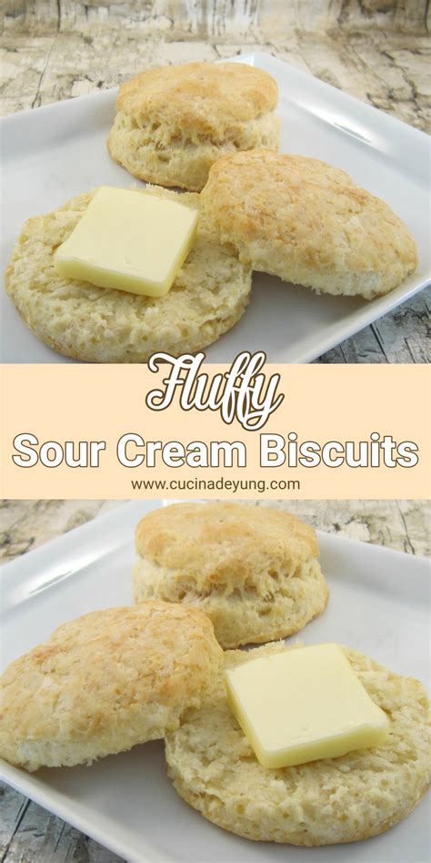 Fluffy Sour Cream Biscuits Recipe Cucinadeyung