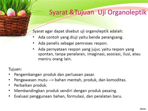 Pengertian Uji Organoleptik Sinau