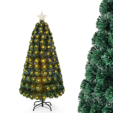 150cm 180cm Árbol de Navidad Artificial con Luces LED Amarillas Cálidas