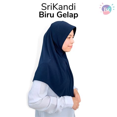 Tudung Srikandi Biru Gelap Tudung Kastam Air Force Shopee Malaysia