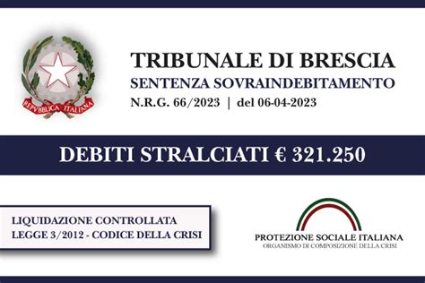 Trib Brescia Sentenza Legge Ora Codice Della Crisi Del