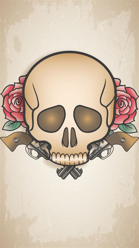 Skull And Roses Wallpapers - Wallpaper Cave