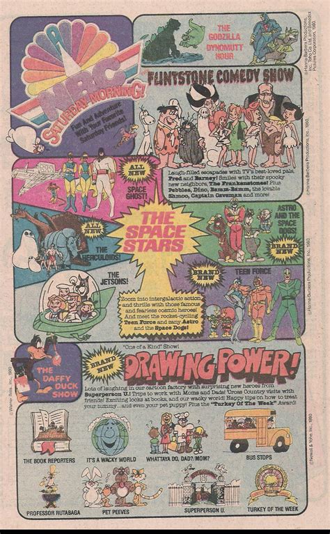 NBC Saturday Morning Cartoons Ad 1980 The 1980 NBC Saturd Flickr