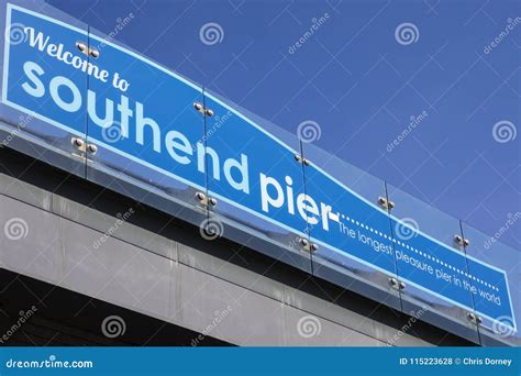 Southend Pier in Essex editorial stock photo. Image of pier - 115223628