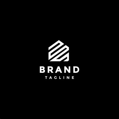 zig zag  form house logo design thick zig zag  house icon