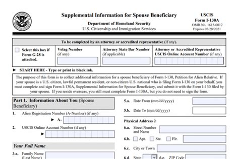 Form I 130a How To Fill Out Complete Guide [2021]