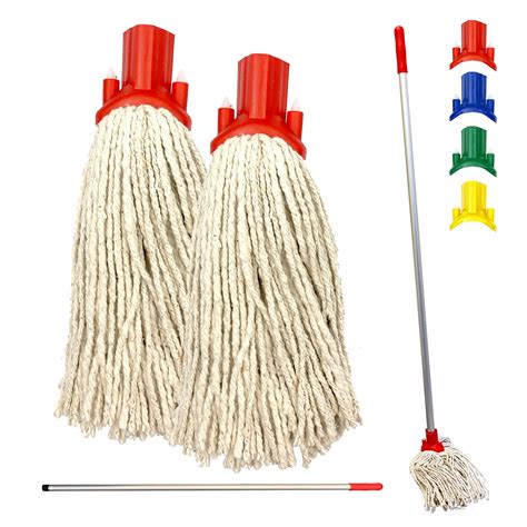 Buy Colour Coded Floor Mop Set Cm Long Aluminium Mop Handle And