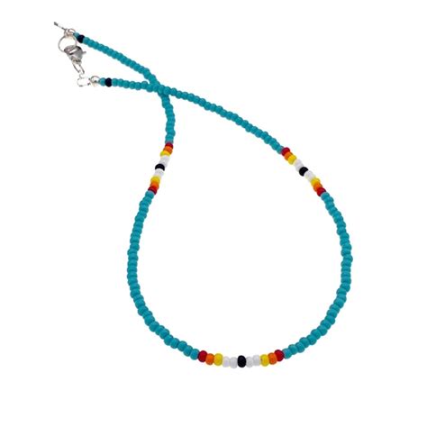 Turquoise Seed Bead Necklace Native Seed Bead Necklace Blue Seed Bead Necklace T For Wife