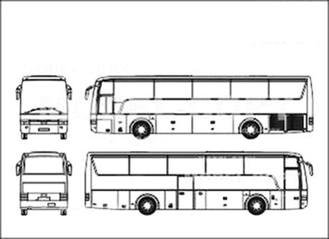 Van Hool T 915 Alicron 2D Drawing Blueprints 28634 Model COPY