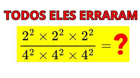 😎 Você Sabe Calcular A Expressão Numérica Com Potência E Fração Matemática Básica Para Passae