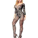 Amazon Vorifun Women S Sexy Bodystocking Strap Bodysuits Thigh Lingerie Fishnet Clothing