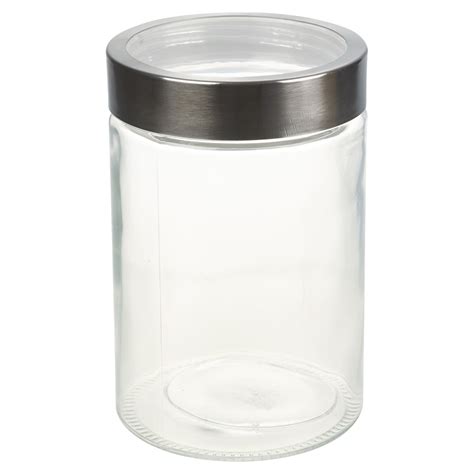 3 Sizes Clear Glass Food Preserve Kitchen Storage Container With Screw ...