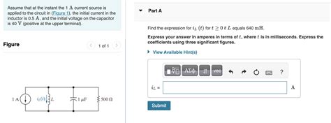 Solved Assume That At The Instant The A Current Source