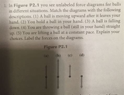 Solved You See Unlabeled Force Diagrams For Balls In Chegg