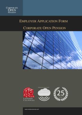 Fillable Online Employer Application Form London Colonial Fax Email