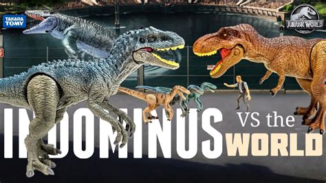 Indominus Vs The World Takara Tomy Jurassic World Multipack Review Youtube