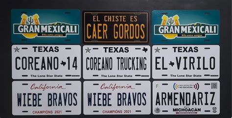 3 Placas Para Auto Personalizadas Aluminio Meses Sin Intereses