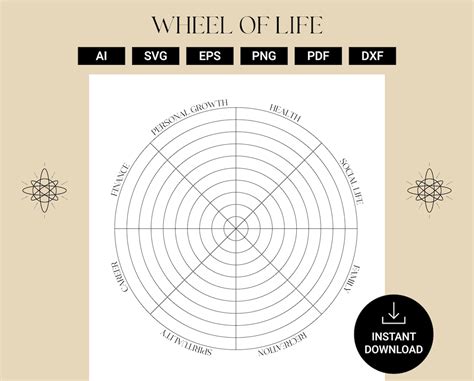 Wheel Of Life Pdf Printable Wheel Of Life Template Wheel Of Life