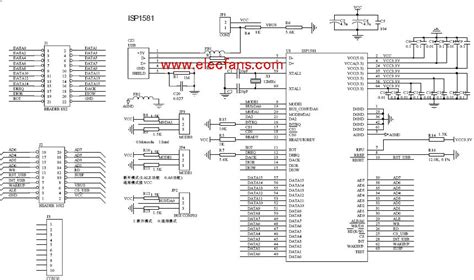 Isp 1581硬件接线原理图 信号处理电子电路图 电子发烧友网