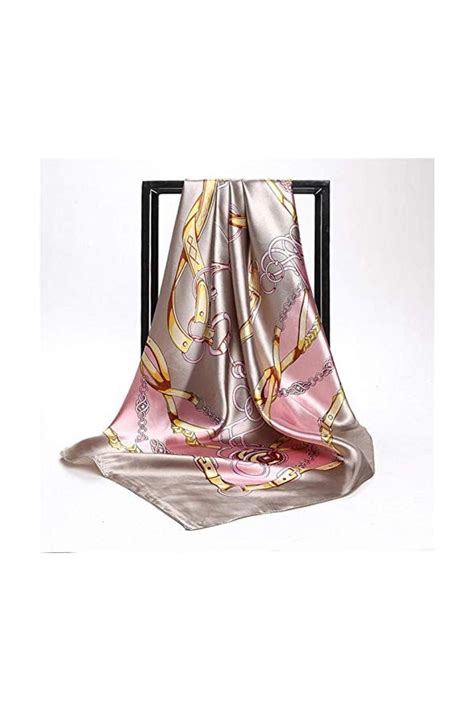 Lcuk Foulards En Soie Femmes Imprimer Foulard Satin T Te Carr E Hij