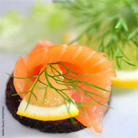 Canape Mit Lachs Stock Foto Adobe Stock