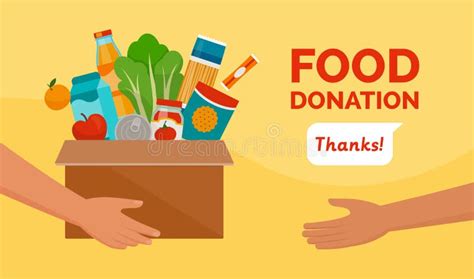 Food Donation And Charity Stock Vector Illustration Of Help 182624636