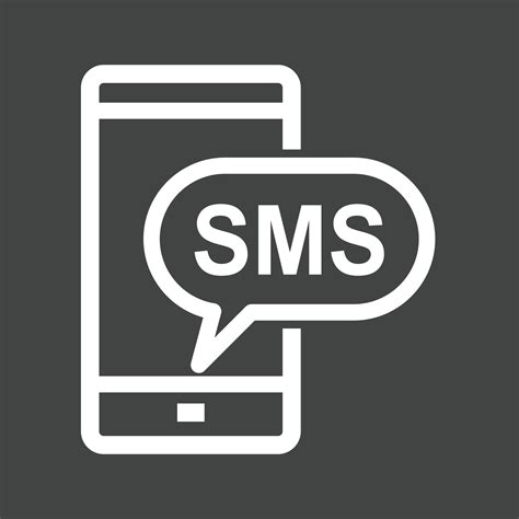 SMS Notification Line Inverted Icon 14998860 Vector Art at Vecteezy